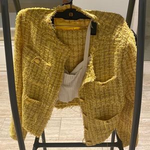Yellow jacquard set
